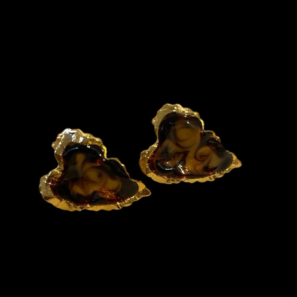 24k Gold Plated Hand Dipped Cottonwood Leaf Penda… - image 6